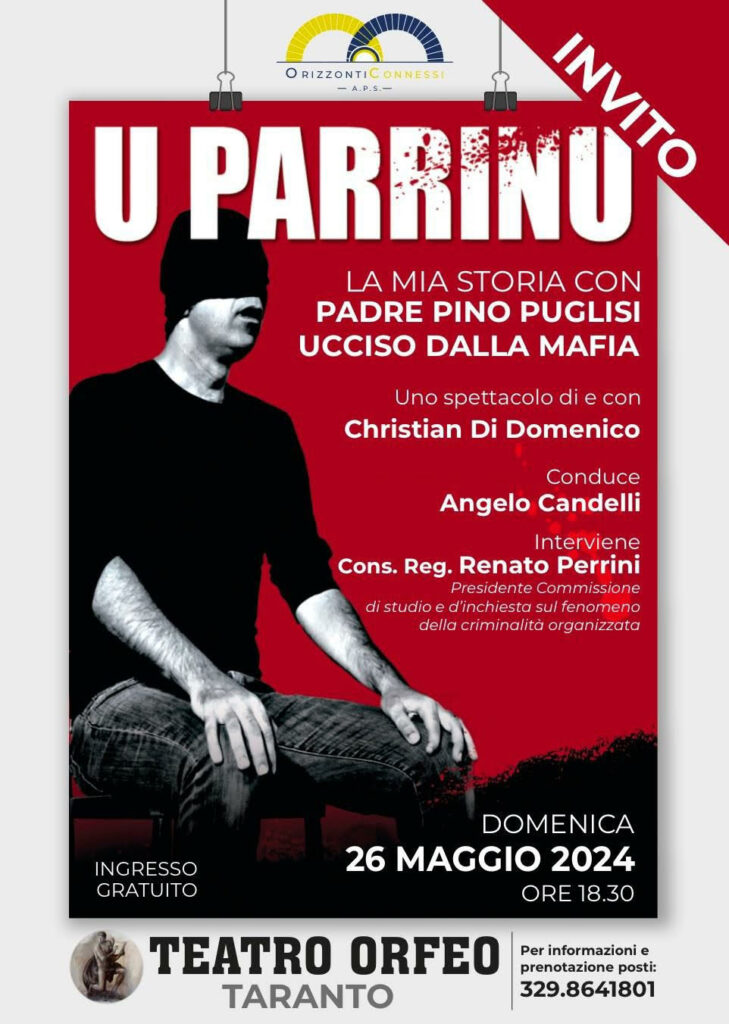 Commemorazione strage di Capaci, all’Orfeo “U Parrinu – La mia storia con Padre Pino Puglisi”